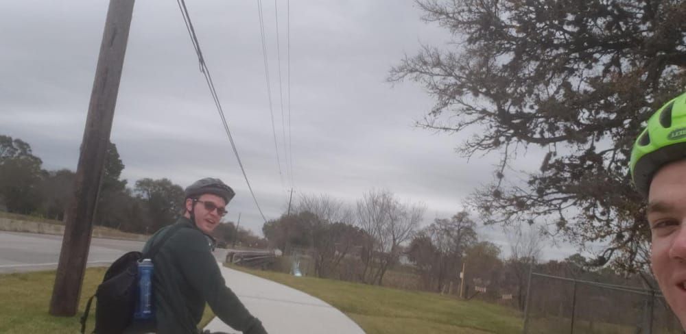 Biking in the rain