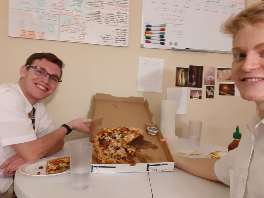 Pizza a non-member ordered for us